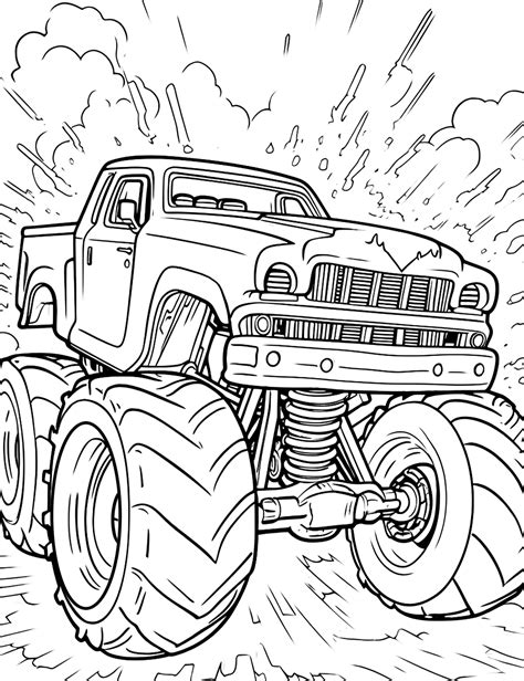 50 Monster Truck Coloring Pages: Fun Printable Sheets