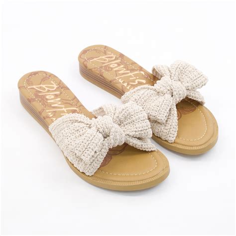 Beige Crochet Bow Sandals - TK Maxx UK