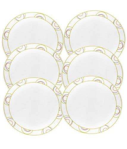 Buy Corelle India Collection Hoola Hoop Medium Plate Set, 6-Pieces ...