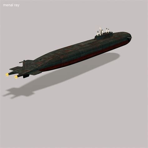 3ds max oscar-class submarine