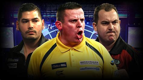 Jelle Klaasen, Vincent van der Voort, Dave Chisnall and Kim Huybrechts ...