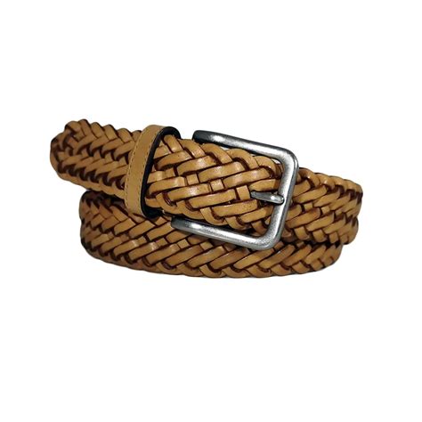 Buy Mens Braided Belt Natural Color Leather - LeatherBeltsOnline.com