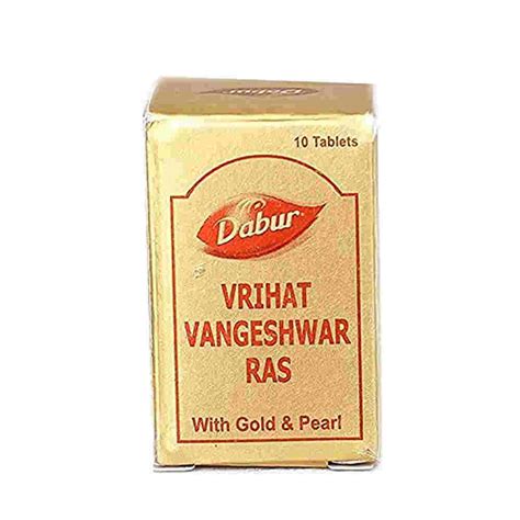 Buy Dabur Vrihat Vangeshwar Ras with Gold and Pearl (10Tabs) at best ...