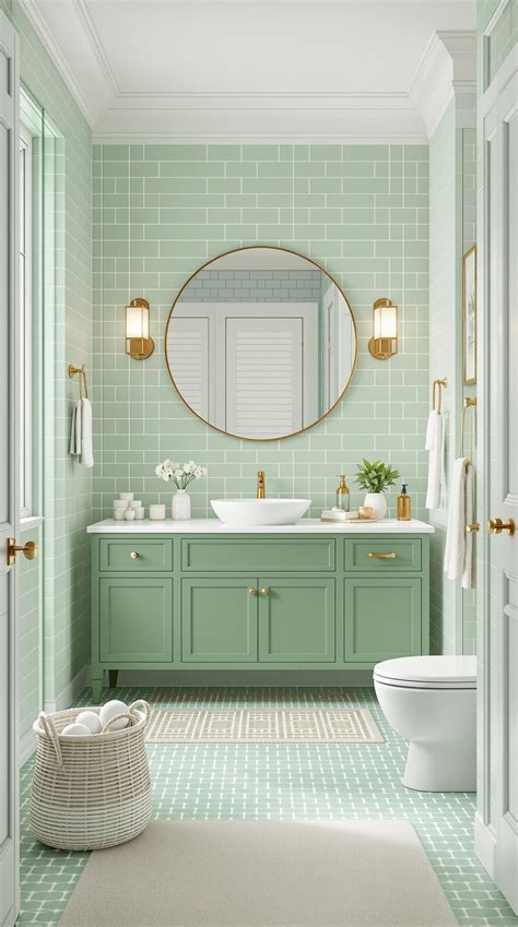 29 Boho Meets Green in Gorgeous Bathroom Decor in 2025 | Green bathroom ...
