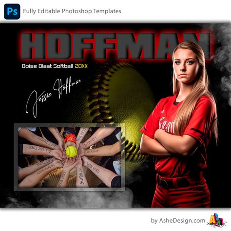 Memory Mates - From The Shadows Softball Templates For Photoshop ...