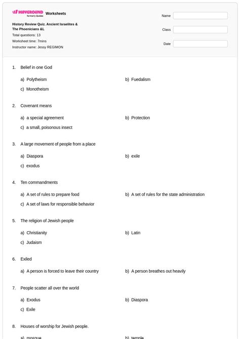 50+ Ten Commandments worksheets for Class 5 on Wayground | Free & Printable