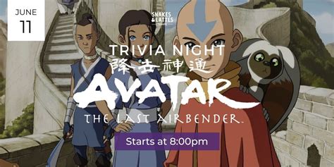 Avatar The Last Airbender Trivia Night - Snakes & Lattes Tempe , Snakes ...