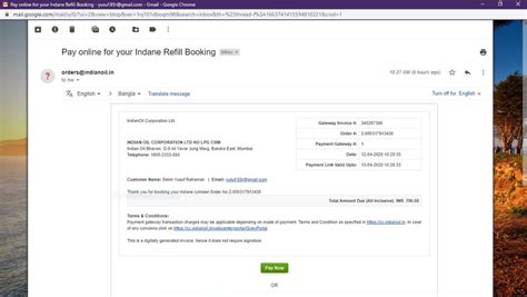 Indian Oil Corporation [IOC] — payment has done while booking cylinder ...