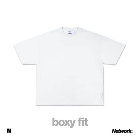 Jual Network Boxy Fit T-shirt 24s White - Kaos Boxy Polos Cotton Combed ...