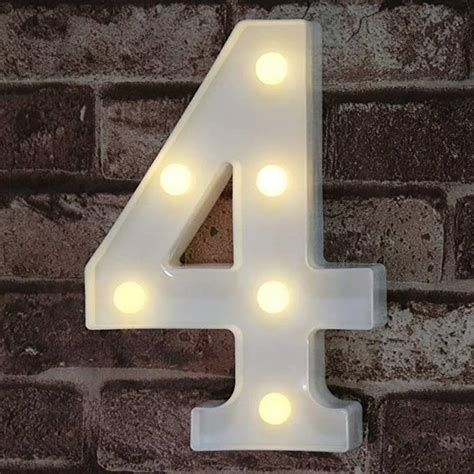 Fun Town Marquee Numbers 4/Four Birthday Decorations, Party Decor ...