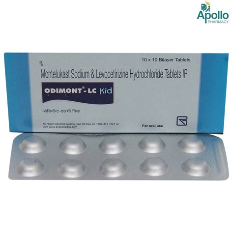 Odimont LC Kid Tablet 10's Price, Uses, Side Effects, Composition ...