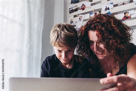 Image result for Kid Mom at Computer