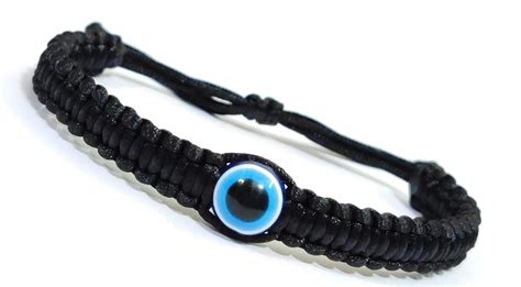 Buy Jewel string blue evil eye bracelet adjustable 10mm for girls boys ...