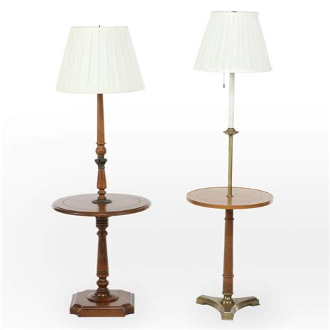 Two Tray Table Floor Lamps, Incl. Cherrywood and Maple Examples | EBTH