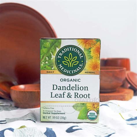 Traditional Medicinals Organic Dandelion Leaf & Root Tea Caffeine Free ...