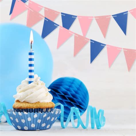 Anwyll Pennant Banner Flags - 40Ft Blue Silver India | Ubuy