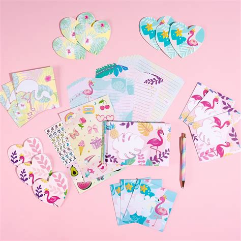 Girls Writing Paper and Envelopes - 69 PCS Letter Writing Set Kids ...