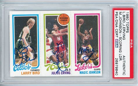 Lot Detail - 1980-81 Topps Magic Johnson, Larry Bird & Julius Erving ...
