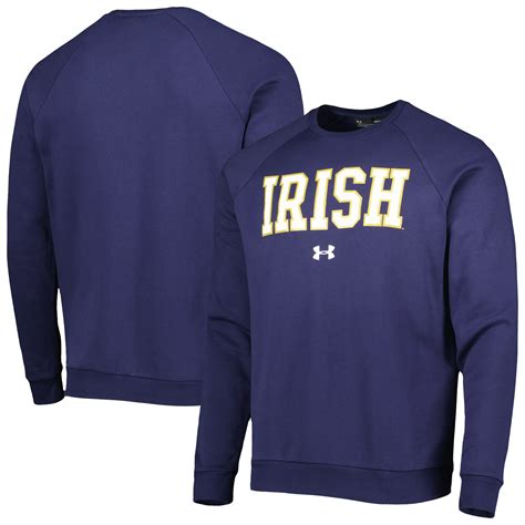 Men's Under Armour Navy Notre Dame Fighting Irish All Day Raglan Sweatshirt