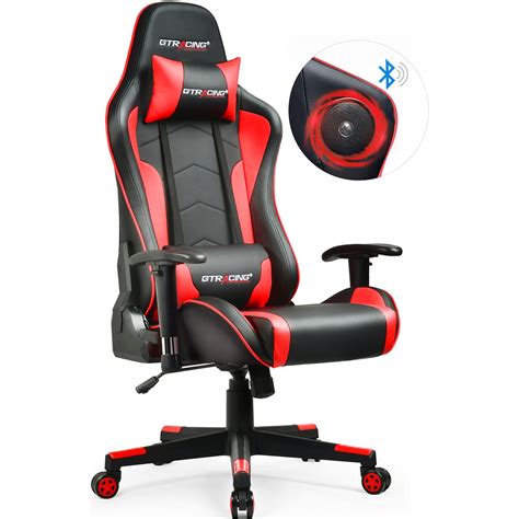 GTRACING Ergonomic Gaming Chair with Bluetooth Speakers, Rolling Base ...