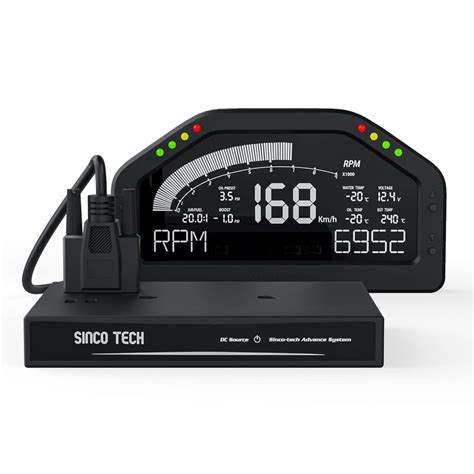 Buy SINCO TECH DO926 7-Color Dashboard Racing Gauge Display Sensor KIT ...