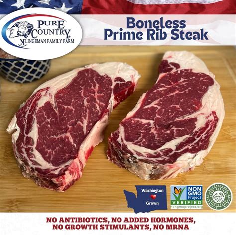 Beef- Ribeye Steaks- Boneless - Pure Country Farms