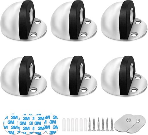 Amazon.com: 6 Pack Magnetic Door Stops White Floor Door Stoppers for ...