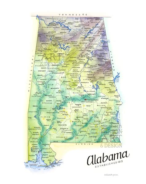 Map Of Alabama Showing Rivers
