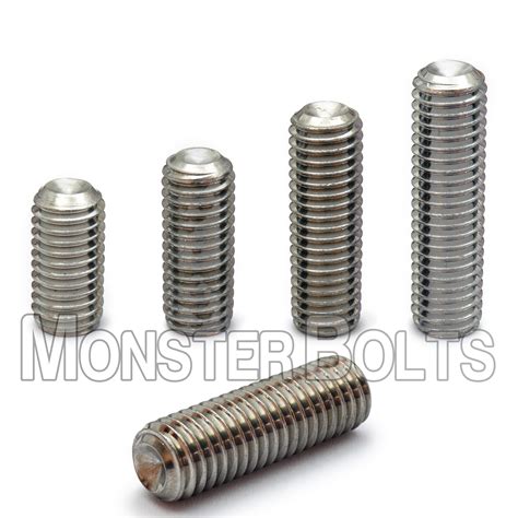 #3-48 UNC Socket Set Screws - Cup Point, Stainless A2 (Bulk)