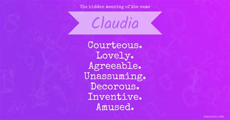 The hidden meaning of the name Claudia | Namious