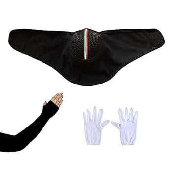 Aadikart Mens, Womens, Boys, Girls Full Face Mask Black arm Sleeve ...