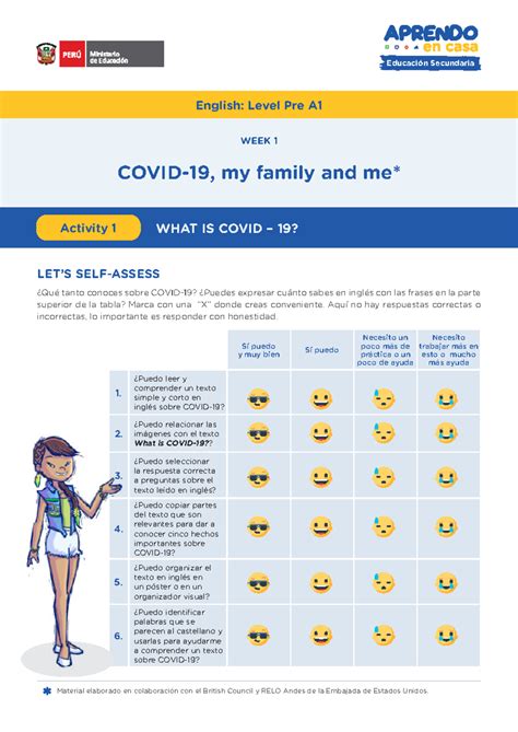 S11 pre a1 recurso ingles web - English: Level Pre A COVID-19, my ...