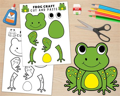 Buy Printable Frog Craft for Kids Spring Craft Activity Pond Life ...