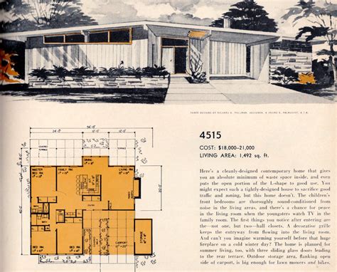 Mid century home floor plans – Artofit