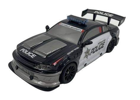 Buy Playzu Auto Racing Police 1:14 Scale R/C Car - Black for Ages 6 ...