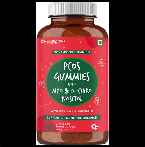 Carbamide Forte PCOS Gummies with Myo & D-Chiro Inostol Orange ...