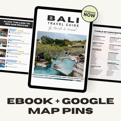 Bali Travel Ebook + Google Maps Pins – Prachi and Harsh