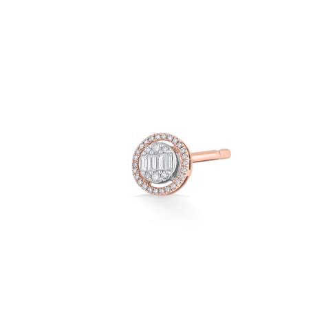Signature Small Round Pave Solitaire Earrings