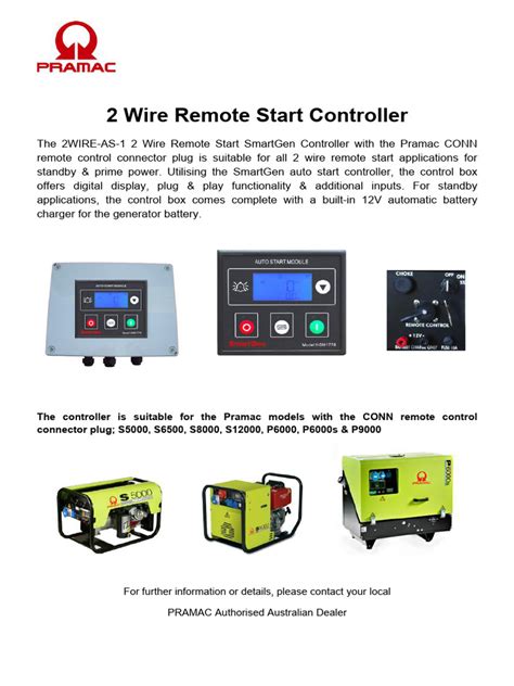 Image result for Pramac 2Wire Auto Start Controller