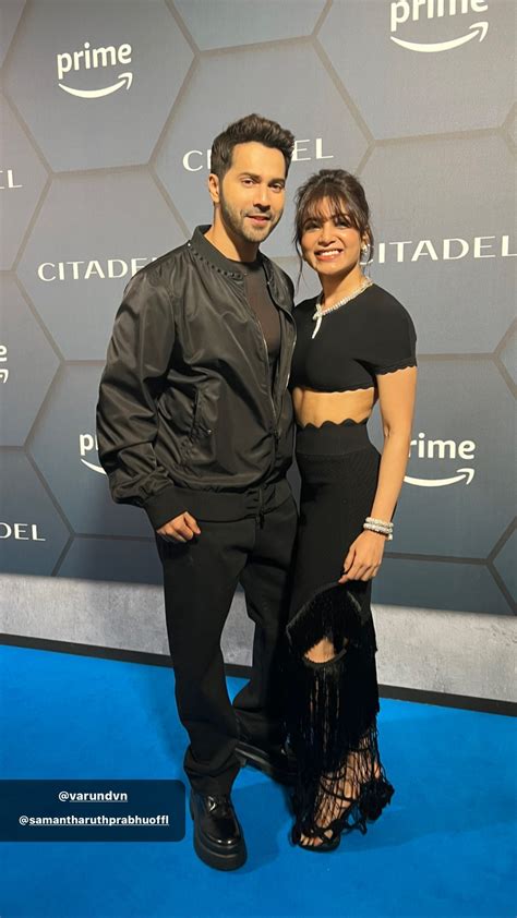 Samantha Ruth Prabhu, Varun Dhawan twin in black at Citadel London ...