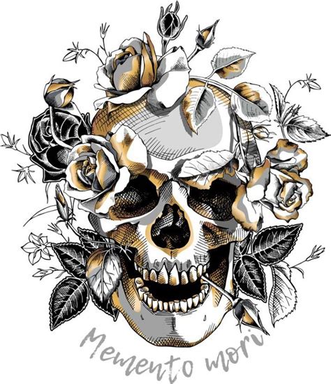 memento mori skull |Wall Poster Sticker|Motivational Poster|Funky ...