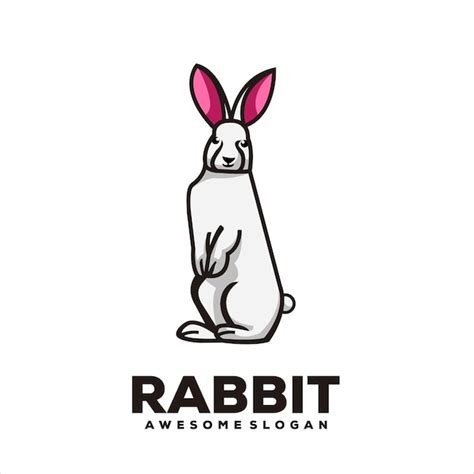 Rabbit mascot illustration logo | Premium Vector