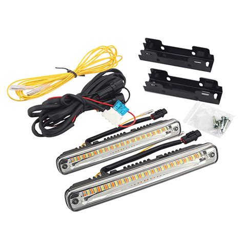 NA 2pcs Universal Streamer LED Light Car Running Lights DRL Driving ...