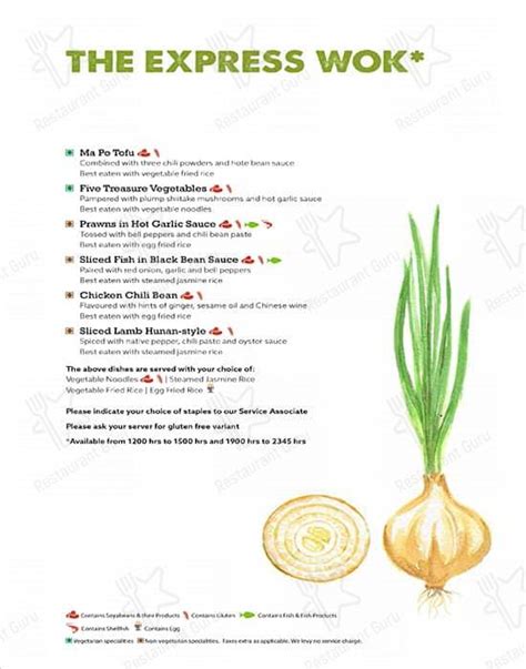 Menu at Lotus Pavilion, ITC Gardenia - Restaurants In Bengaluru ...