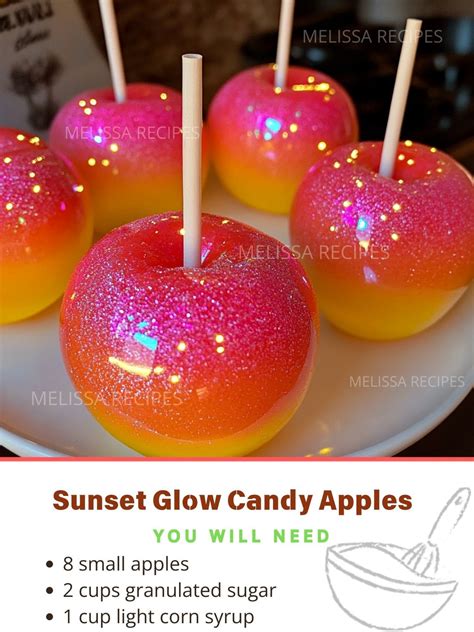 Sunset Glow Candy Apples in 2025 | Sweet snacks recipes, Fun desserts ...