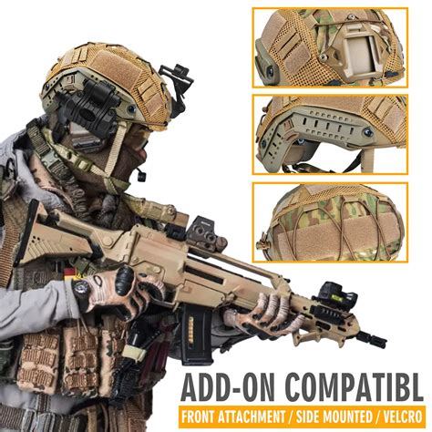 ActionUnion Tactical Airsoft Paintball Fast Helmet with Helmet Cover ...