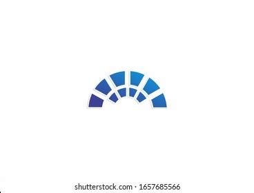 Blue Semicircle Vector Abstract Logo Template Stock Vector (Royalty ...
