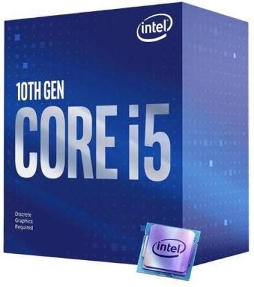 Intel Core i5-10400F 2.9 GHz Upto 4.3 GHz LGA 1200 Socket 6 Cores 12 ...
