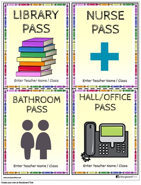 Hall Pass Template