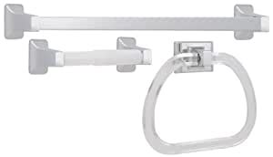 LDR 162 1675 Prestige 3 Piece Bathware Set Includes Towel Bar, Towel ...